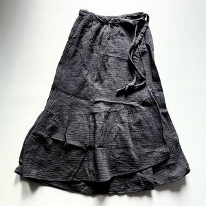 Universal Thread Target Women’s Black Textured Wrap Tie Long Maxi Skirt